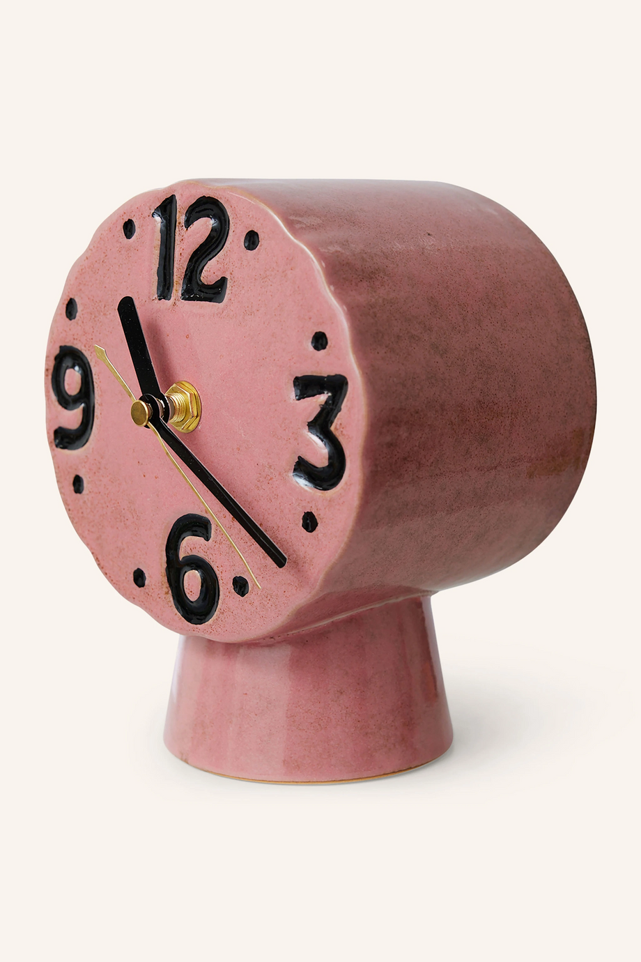 El Boyaması Seramik Masa Saati 16,2 cm Yükseklik Geniş Taban Zarif Tasarım