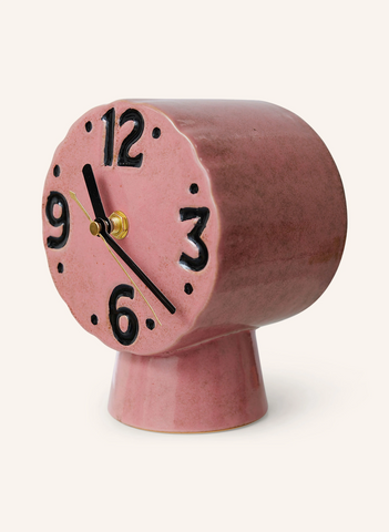 El Boyaması Seramik Masa Saati 16,2 cm Yükseklik Geniş Taban Zarif Tasarım