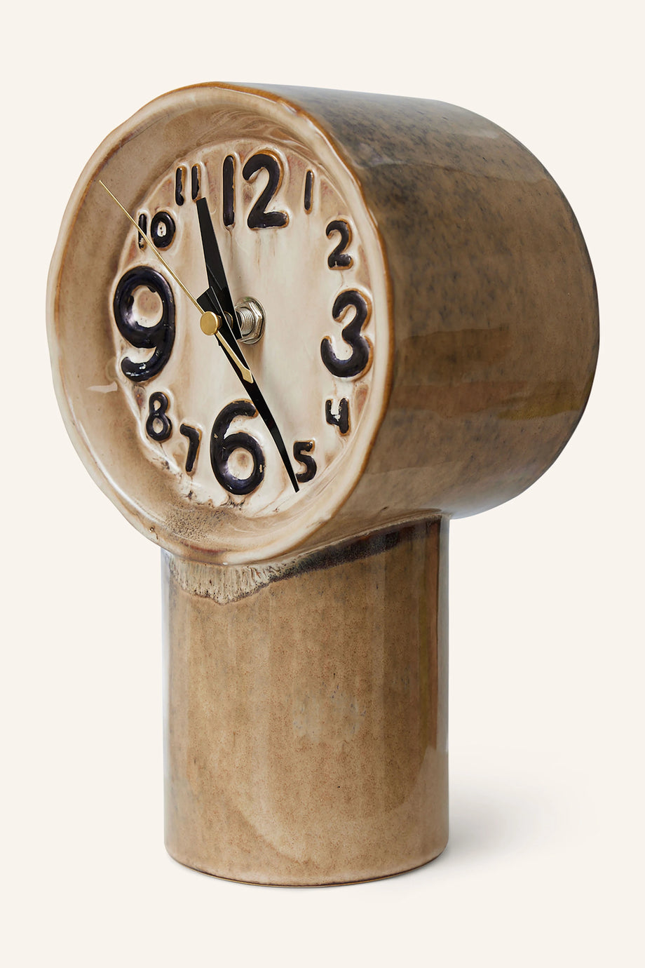 Seramik Masa Saati, El Boyaması Kadranlı