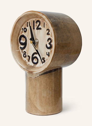 Seramik Masa Saati, El Boyaması Kadranlı