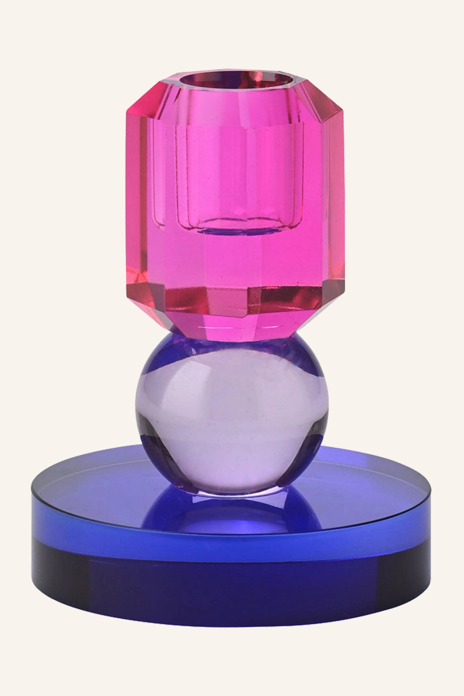 SARI Serisi Dekoratif Cam Mumluk – 10,5 cm, Konik Mumlara Uygun