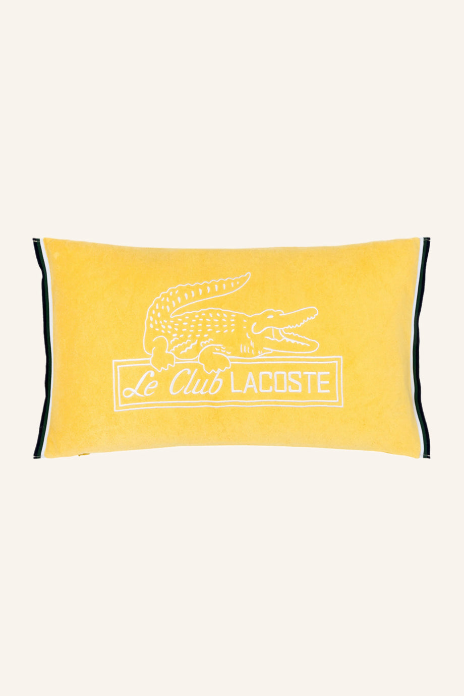 LLECLUB Dekoratif Yastık Kılıfı 33x57 cm, Logo İşlemeli, Üç Renkli Detay