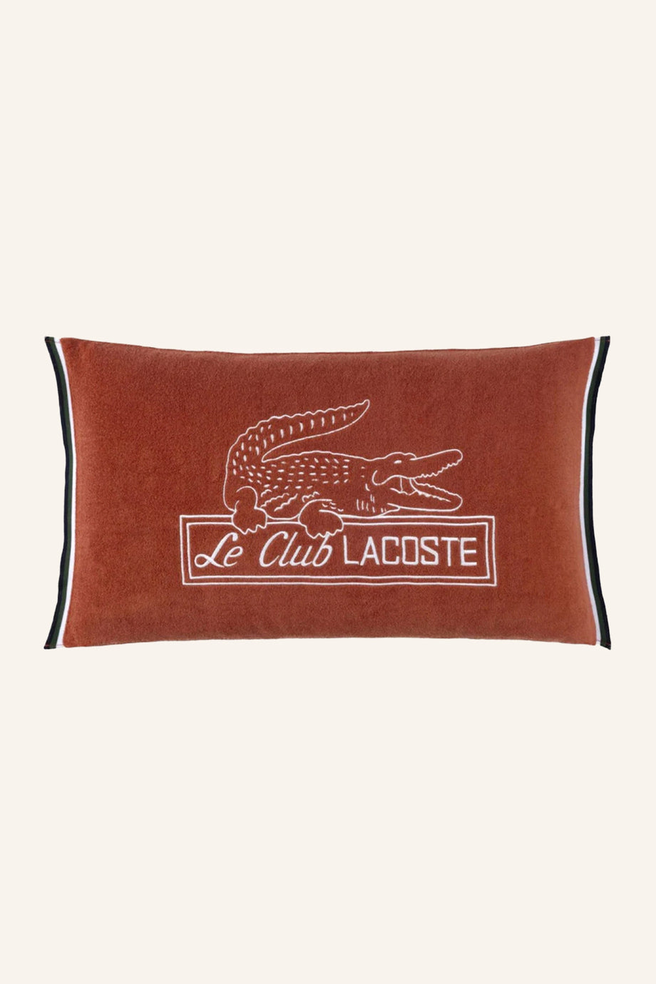 LLECLUB Dekoratif Yastık Kılıfı 33x57 cm, Logo İşlemeli, Üç Renkli Detay