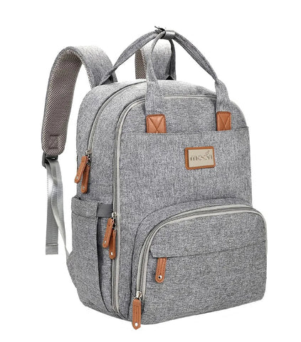 Kary Me Gri Şık Bebek Bakım Çantası Sırt Tipi 42x30x16 cm