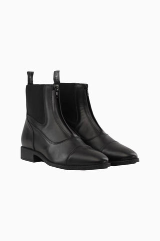 Ön Fermuarlı Premium Deri Unisex Binicilik Botu