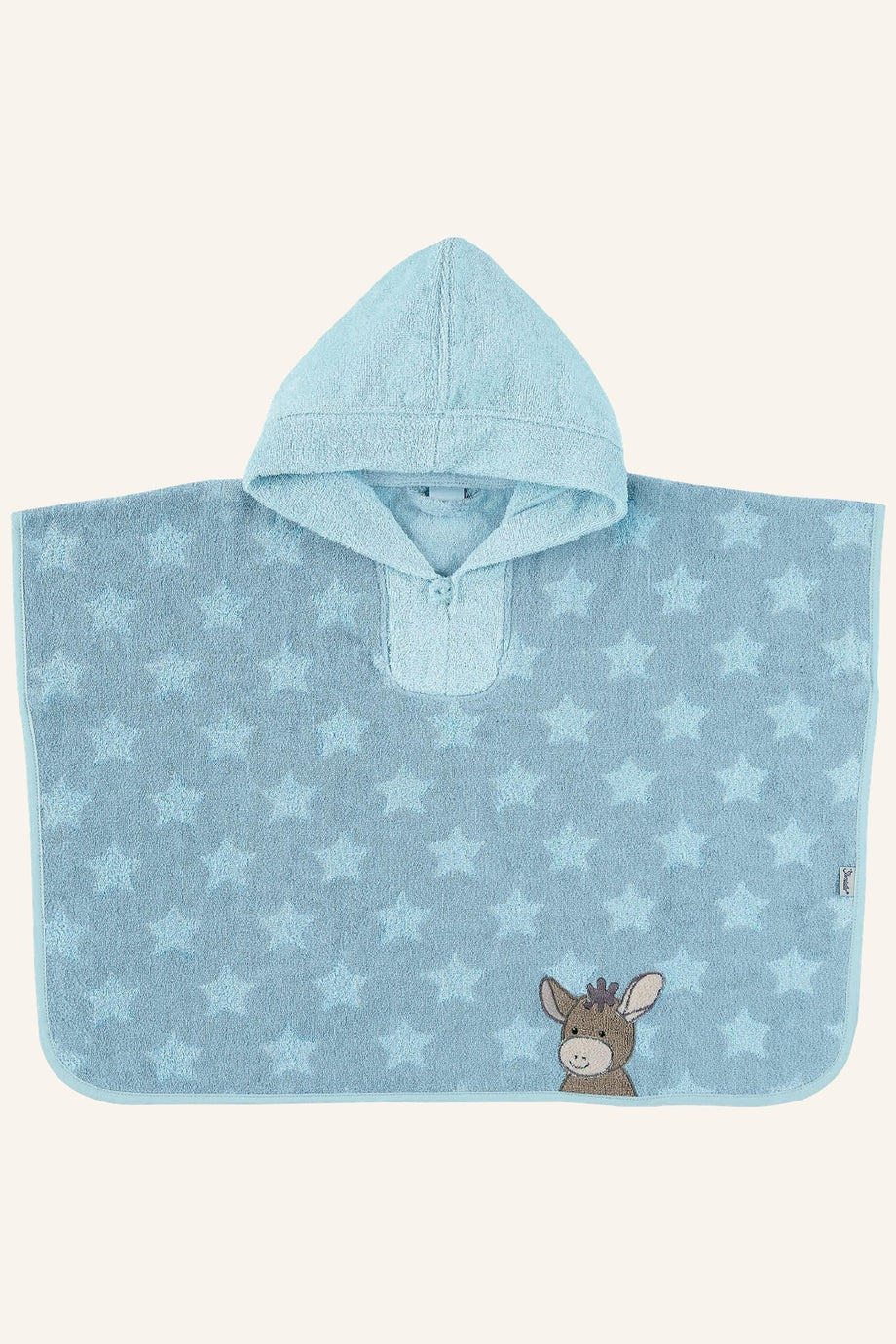 Emmi Bebek Poncho %100 Pamuk Frotte Esel Motifli Kapüşonlu 0 Ay+