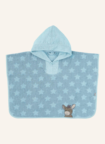 Emmi Bebek Poncho %100 Pamuk Frotte Esel Motifli Kapüşonlu 0 Ay+