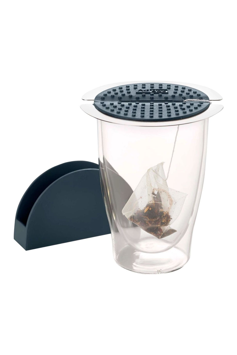 SQUEETA Çay Poşeti Presi, Paslanmaz Çelik & Gri, 11 cm