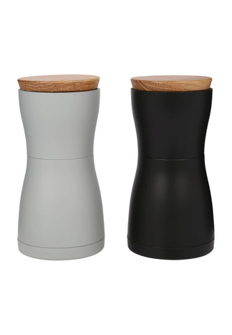 Twin Pfeffer ve Tuz Değirmeni Seti 13,3 cm,  Keramik Öğütme ve Aromalı Kapak