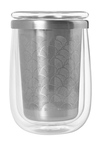 Çift Cidarlı Borosilikat Çay Bardağı ve Çay Filtresi 13,5 cm 0,4 L