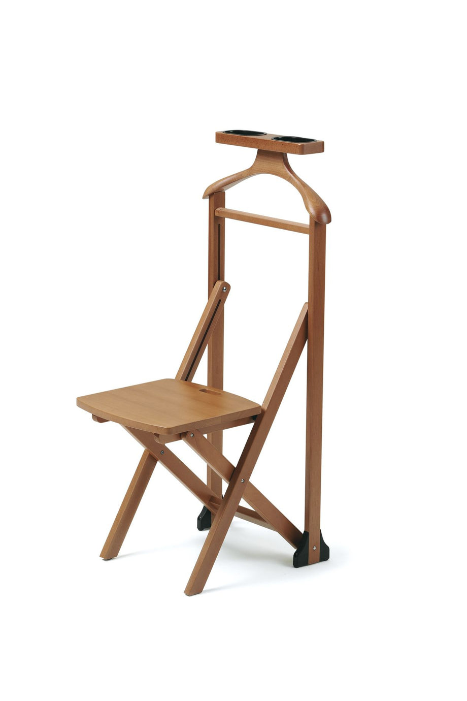 DUKA Sandalyeli Elbise Askılığı, Kiraz, Masif Ahşap