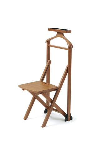 DUKA Sandalyeli Elbise Askılığı, Kiraz, Masif Ahşap