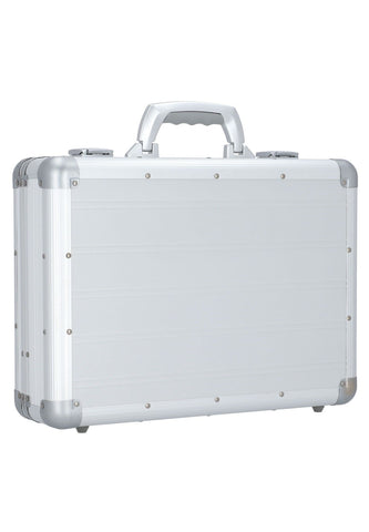 45 cm Laptop Gözlü Evrak Çantası, Alüminyum, Organizerli, Gümüş