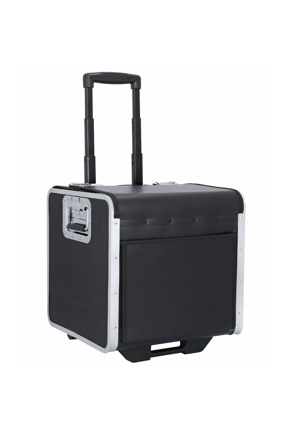 37 cm 2 Tekerlekli Dayanıklı Pilot Çantası, Siyah, Alüminyum Çerçeve, Kilitlenebilir Sap