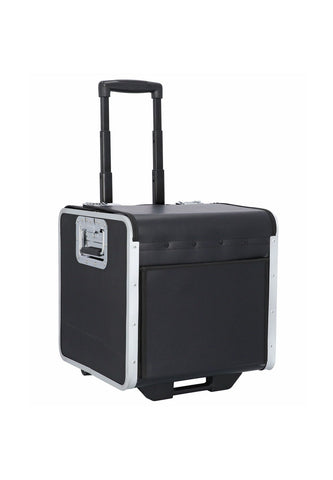 37 cm 2 Tekerlekli Dayanıklı Pilot Çantası, Siyah, Alüminyum Çerçeve, Kilitlenebilir Sap