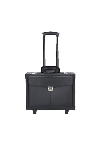 40 cm 2 Tekerlekli Pilotentrolley Laptop Bölmeli Siyah İş Çantası