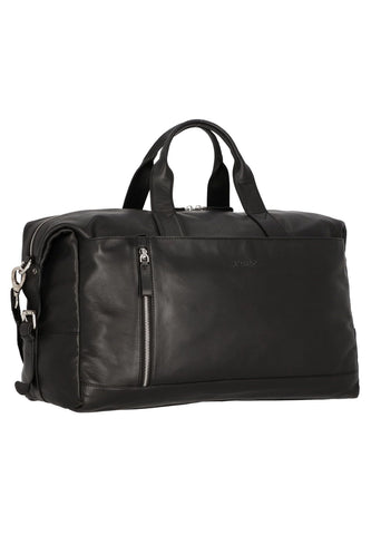 Topo 50 cm Siyah Deri Haftasonu Seyahat Çantası