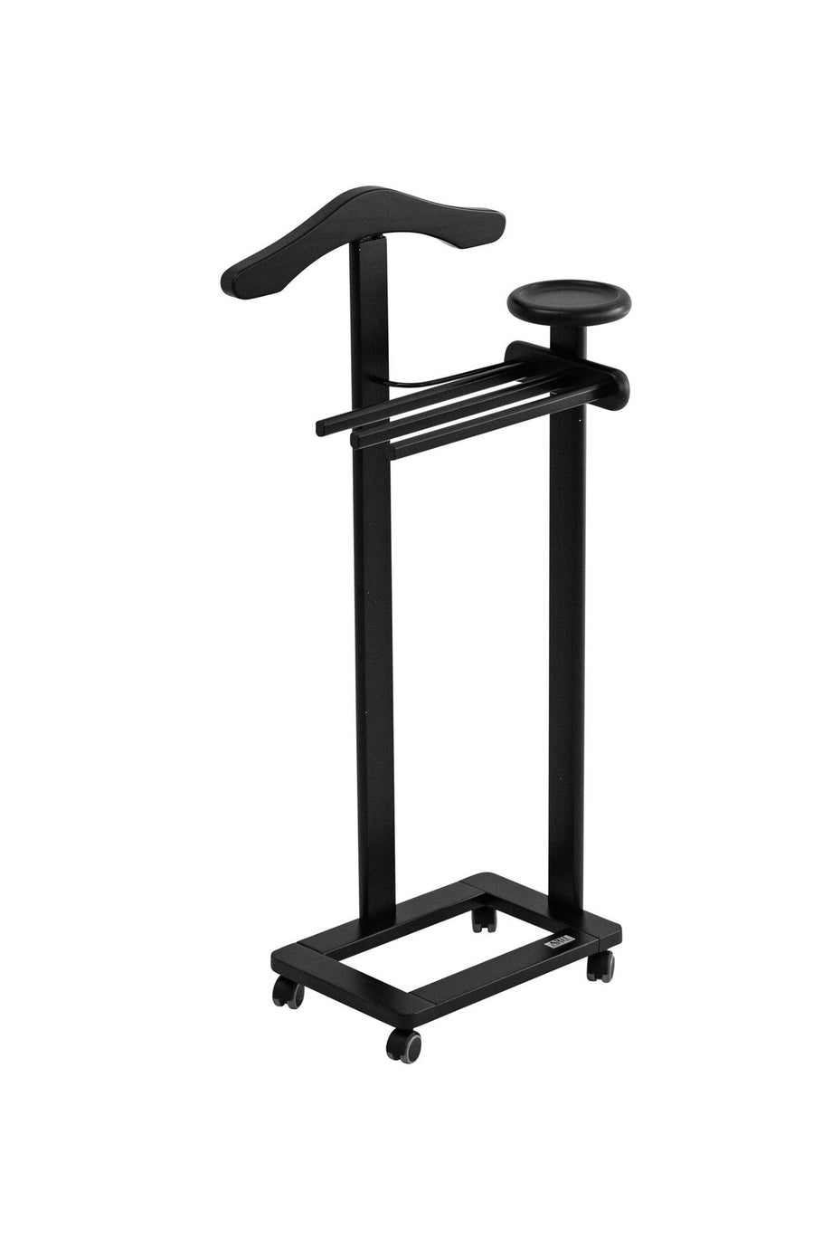 ANTIMO Siyah Askılık, Masif Kayın, Tekerlekli, İtalyan Tasarımı