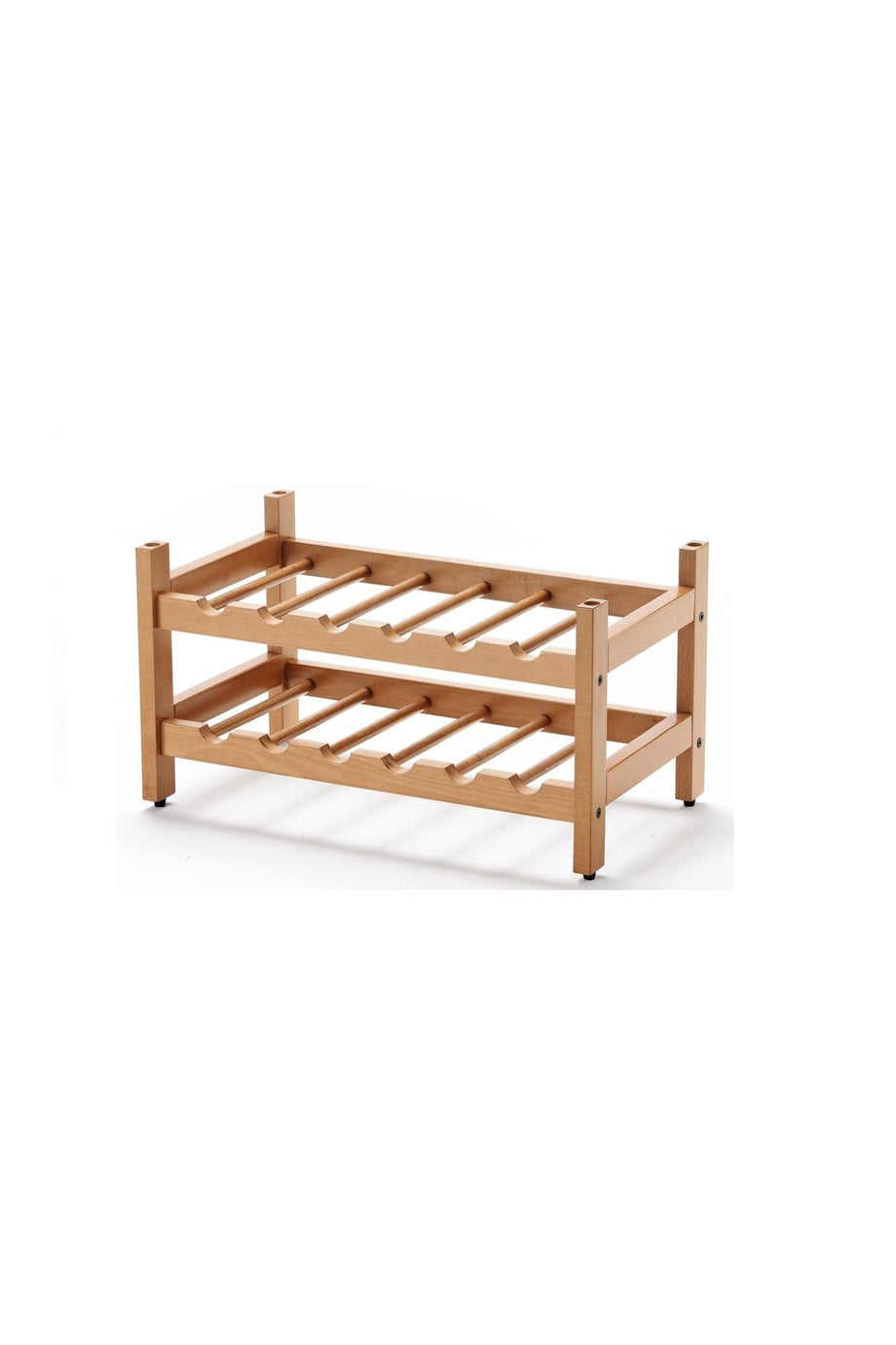 BIRELLONE Şişe Rafı, Kiraz Masif Kayın, 12 Bölmeli, Modüler