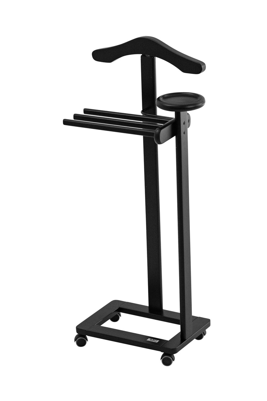 ANTIMO Siyah Askılık, Masif Kayın, Tekerlekli, İtalyan Tasarımı