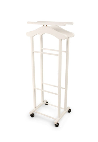 CLEVER Elbise Askılığı, Beyaz, Masif Kayın