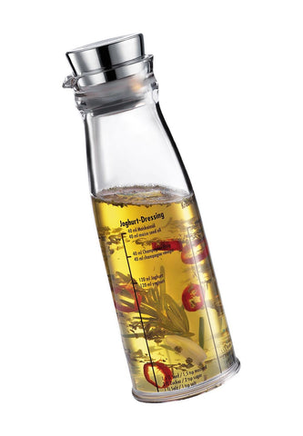 Dressing Shaker 250 ml, Ölçekli, Paslanmaz Çelik Kapaklı Sos Karıştırıcı, Yağdanlık