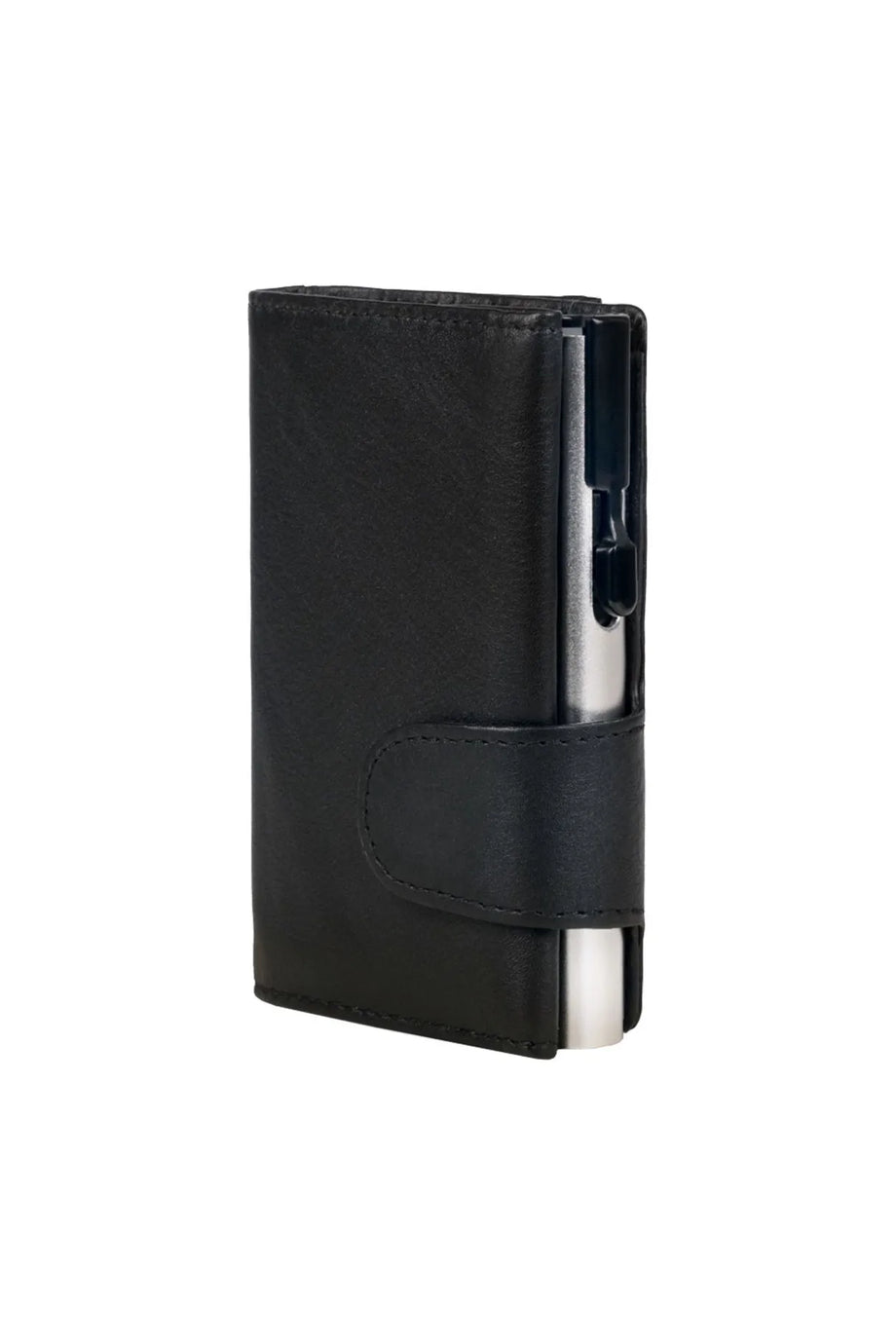 RFID Korumalı Kredi Kartı Tutucu, Deri, 10 cm, 8 Kartlık, Alüminyum Kasalı