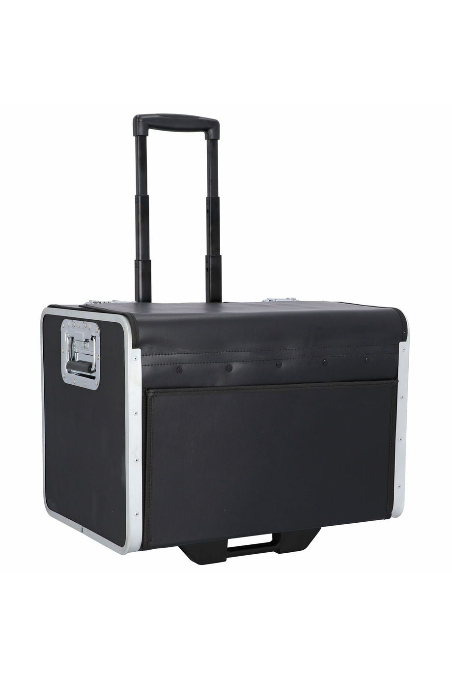 54 cm 2 Tekerlekli Dayanıklı Pilot Çantası, Siyah, Arretierbarer Griff, Alüminyum Çerçeve