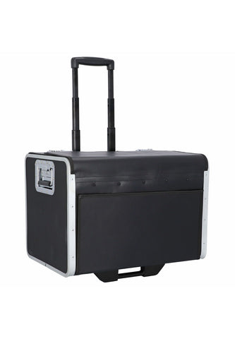 54 cm 2 Tekerlekli Dayanıklı Pilot Çantası, Siyah, Arretierbarer Griff, Alüminyum Çerçeve