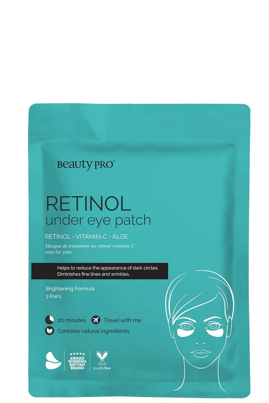 Retinol Göz Altı Maskesi 3 Adet Yorgun Gözler İçin Aydınlatıcı ve Gençleştirici Etki
