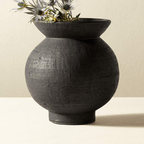 Victoria Siyah Terracotta Vazo, 20,95 cm