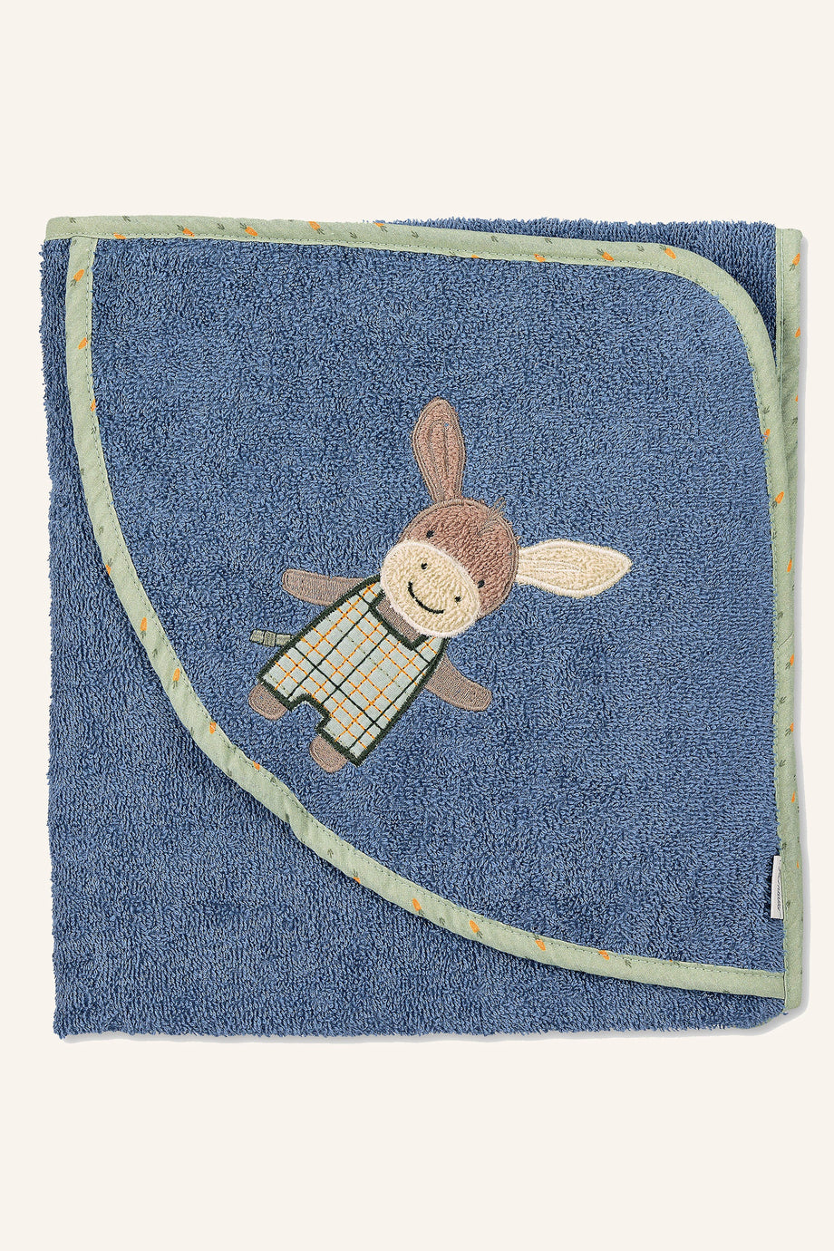 Emmilius Kapüşonlu Banyo Havlusu 100x100 cm, Yumuşak Frottee, Eşek Motifli