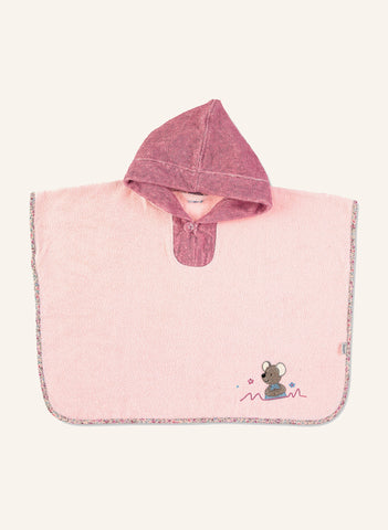 Mabel Poncho  100% Pamuk, Frottee, Kapüşonlu, Fare Mabel Motifli