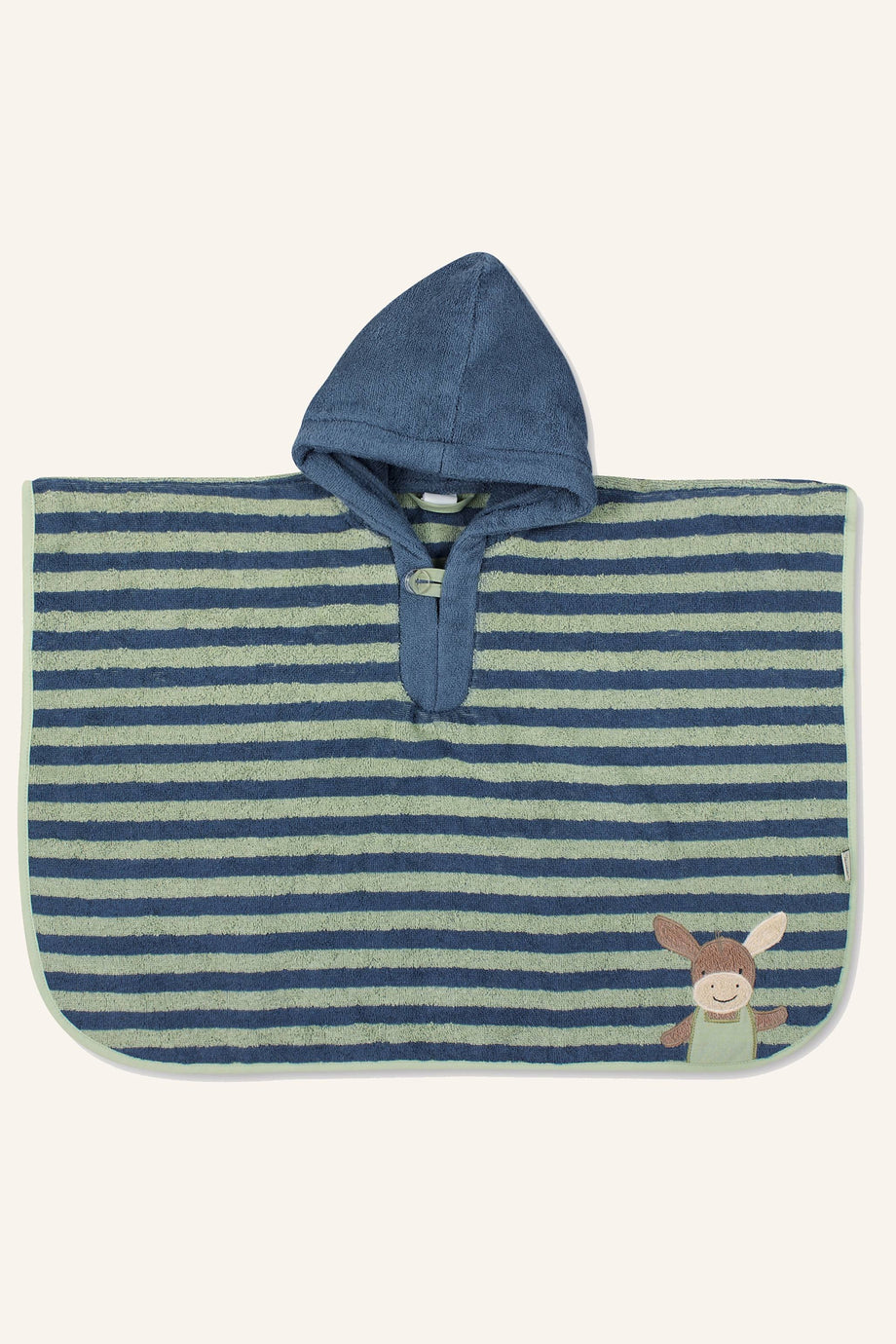 Emmilius Bebek Poncho %100 Pamuk Frotte Esel Motifli Kapüşonlu 0 Ay+