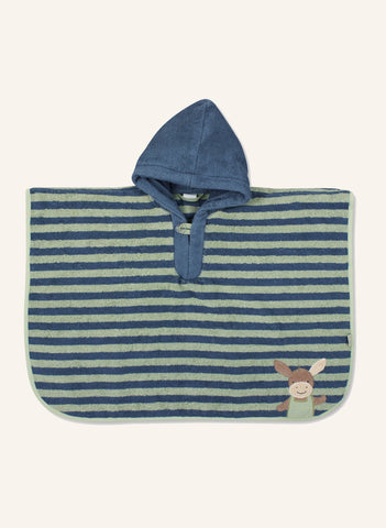 Emmilius Bebek Poncho %100 Pamuk Frotte Esel Motifli Kapüşonlu 0 Ay+
