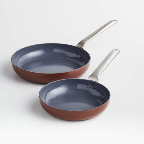 EvenCook Seramik Terracotta Yapışmaz Kızartma Tavaları, 2'li Set