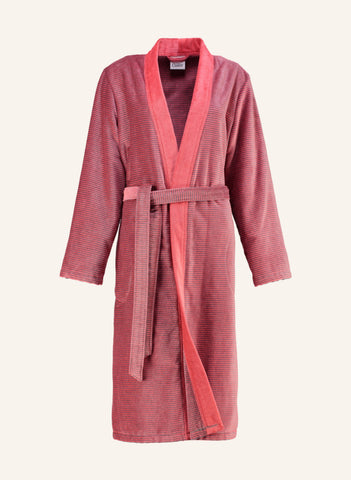Kadın Kimono Bornoz ,%100 Pamuk, Velours Kalite, Çizgili Desen, Almanya Üretimi
