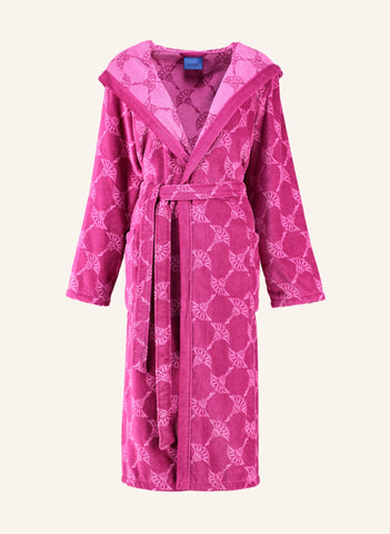 Kadın Bornoz, Yumuşak Velur Kumaş ve Özel Cornflower Deseni