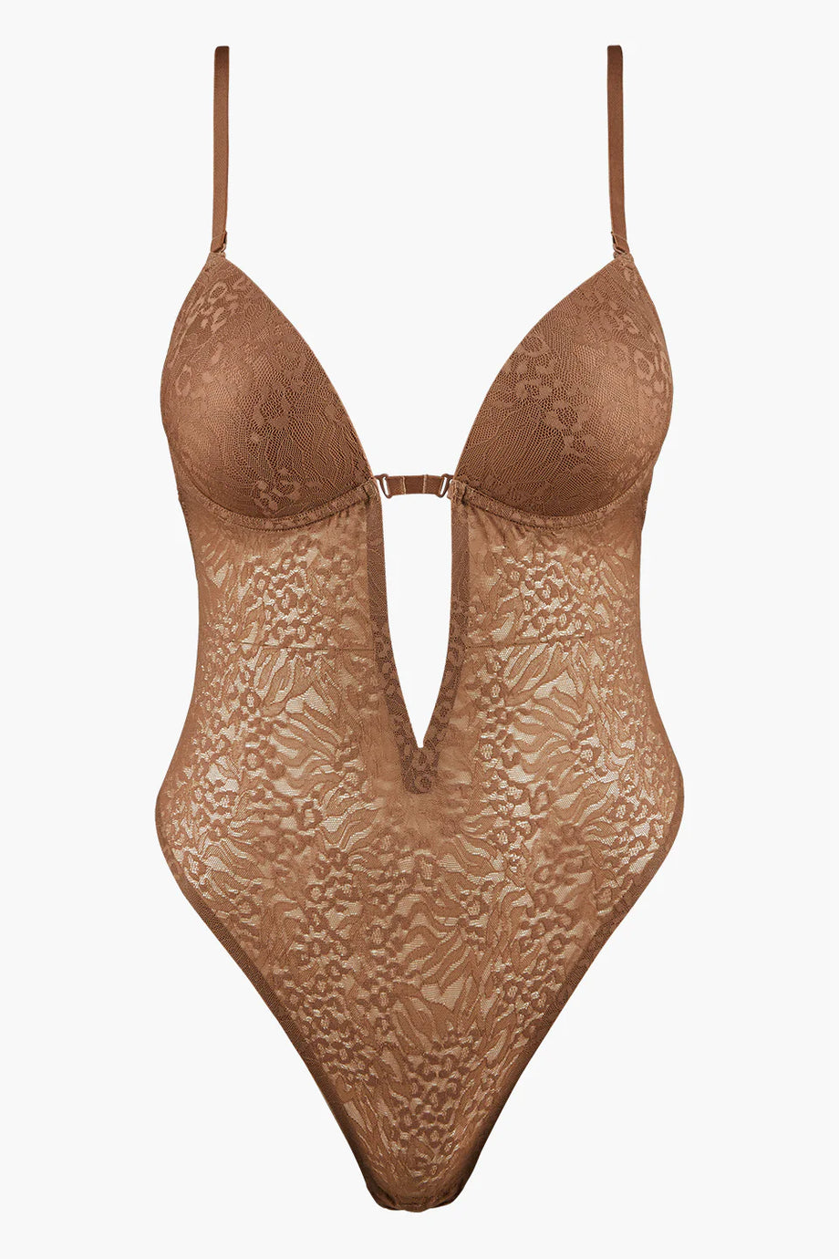 Sculpt by Aubade Body, Derin Dekolte, Şeffaf Askılar ve Dantel Detaylarıyla Figür Vurgulayan Model