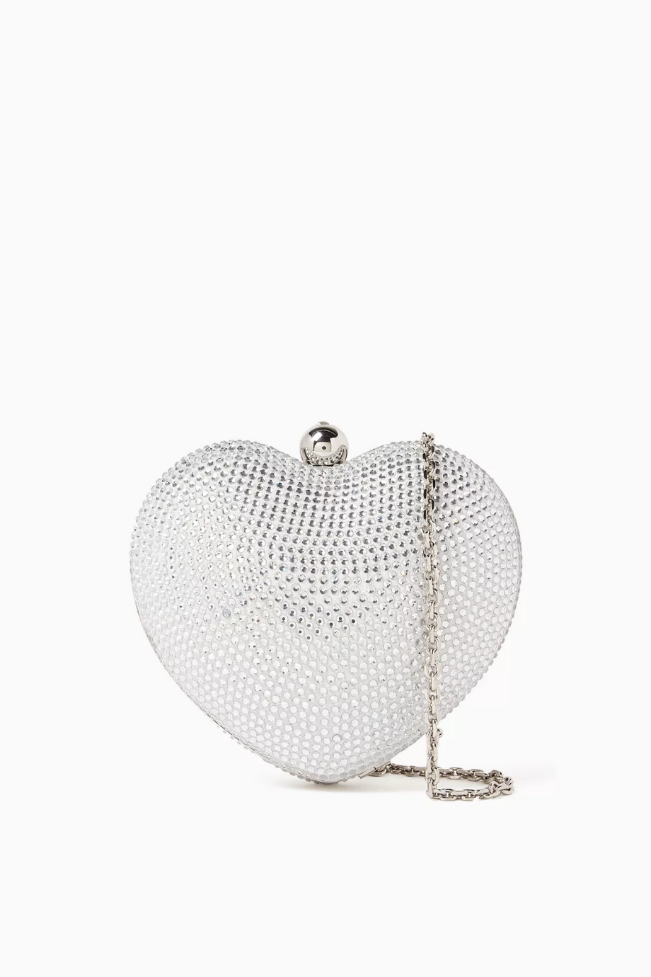 Süet Çanta, Kristal Kalp Şeklinde Heykelsi Siluet, Göz Alıcı Tasarım