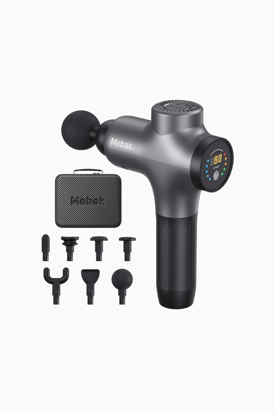 Mebak 3 Masaj Tabancası, 3200 rpm, 12 mm Genlik, 7 Başlıklı, Taşınabilir