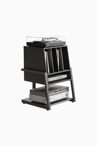 Eyfel Serisi Modern Pikap ve Plak Rafı, 4 Katlı HiFi Depolama