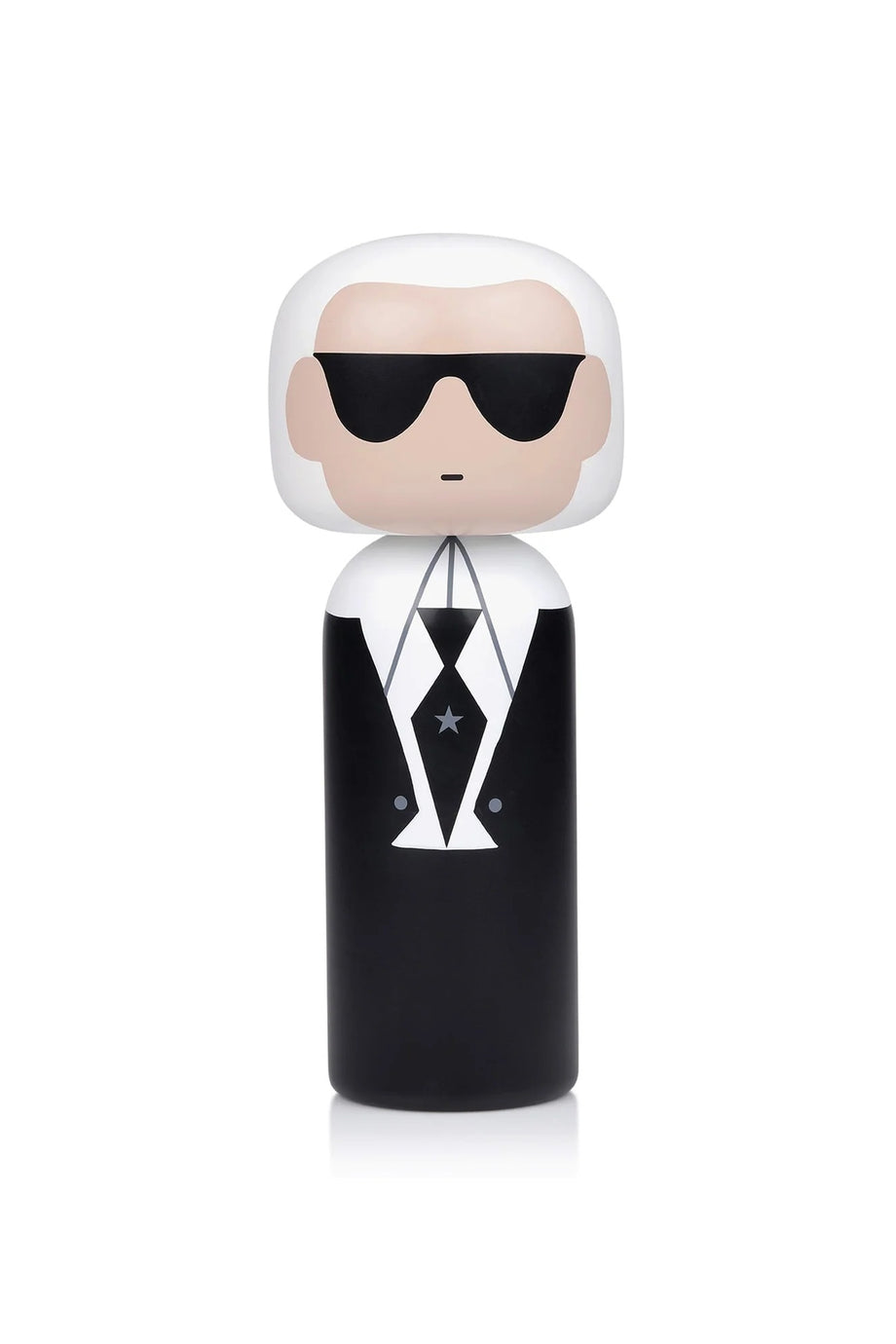 Kokeshi Karl, El Boyaması Ahşap Figür, Moda İkonu Karl Lagerfeld’e Saygı Duruşu
