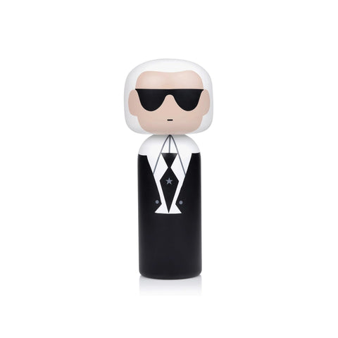 Kokeshi Karl, El Boyaması Ahşap Figür, Moda İkonu Karl Lagerfeld’e Saygı Duruşu