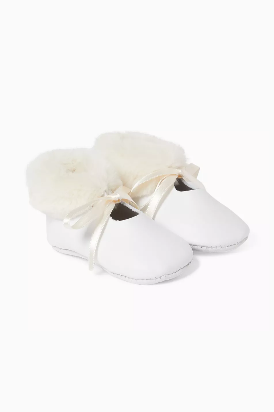 Deri Kürklü Çocuk Botları, Suni Kürk & Saten Bağcık, Pratik ve Şık