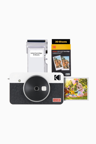 Mini Shot 2 Retro, Anlık Fotoğraf Makinesi ve Yazıcı, Bluetooth, 4PASS, Beyaz