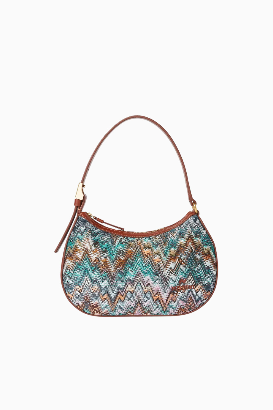 Lurex Örgü Mini Zigzag Hobo Çanta, İtalyan Zarafeti & Dayanıklı