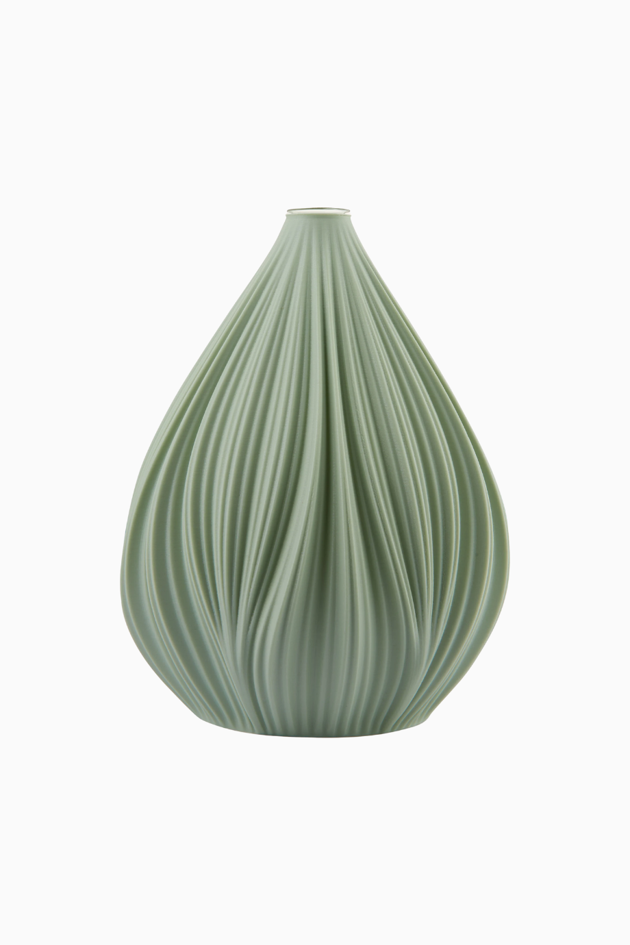 FALD Vazo 20 cm, 3D Baskı, Viyana Tasarımı, Pileli Ekolojik PLA Vegan Malzeme