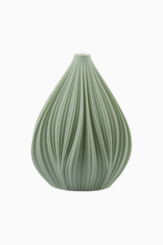 FALD Vazo 20 cm, 3D Baskı, Viyana Tasarımı, Pileli Ekolojik PLA Vegan Malzeme