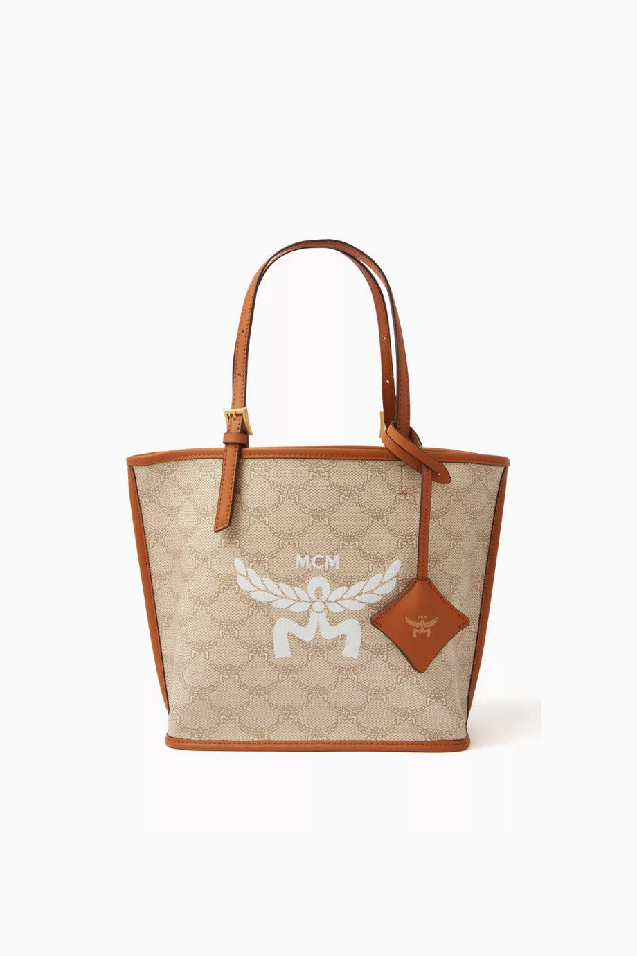 Mini Himmel Tote Çanta, Visetos Kanvas & Tereyağı Deri